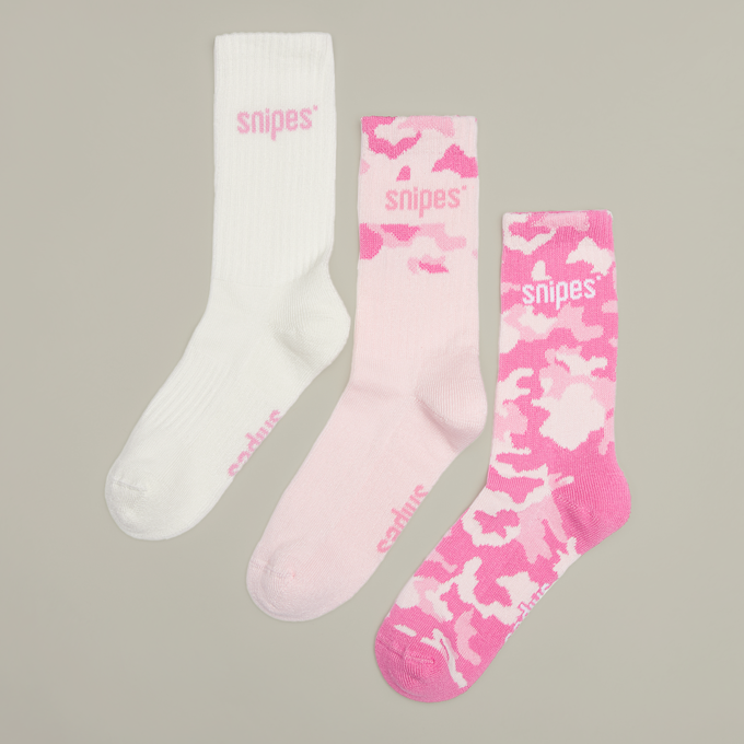 SNIPES 3 PACK - Basic Logo Camou Crew Socks multicolor 33178 1