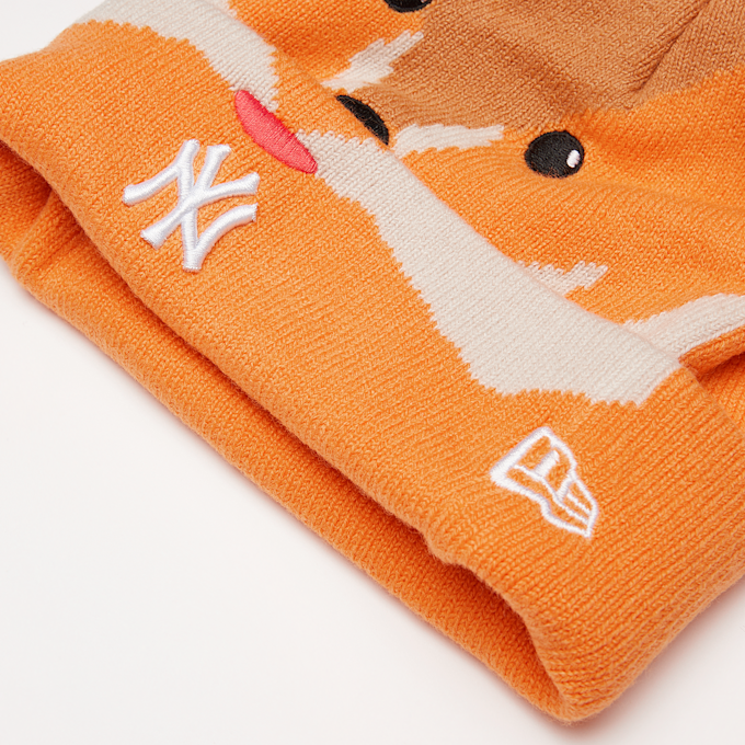New Era Knit Medium Animal Pom Beanie MLB New York Yankees orange 44803 3