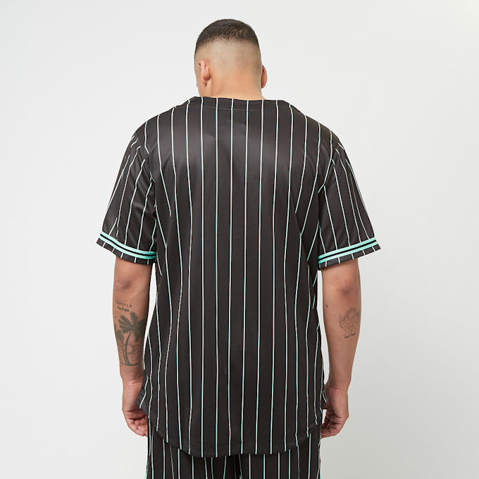 Karl Kani Star Logo Pinstripe Baseball Shirt czarny 33216 2