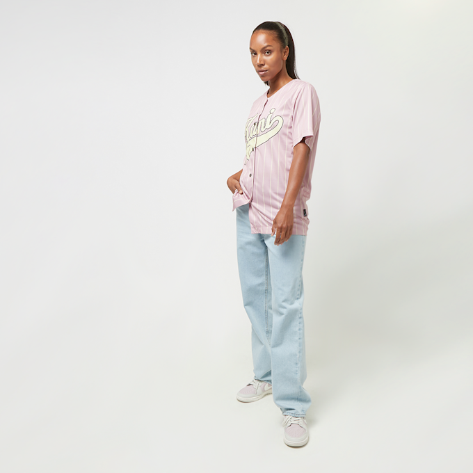 Karl Kani Woven Signature Pinstripe Baseballshirt fioletowy 33230 4