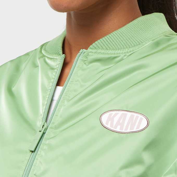 Karl Kani Woven Signature Short OS Satin Bomber Jacket zelena 33235 3