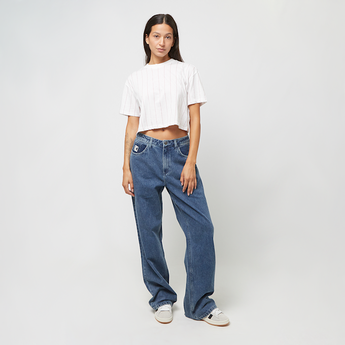 Karl Kani Small Signature Pinstripe Crop Tee branco 33236 4