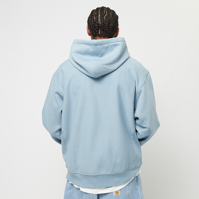 Carhartt WIP Hooded American Script Sweatshirt bleu 33332 2