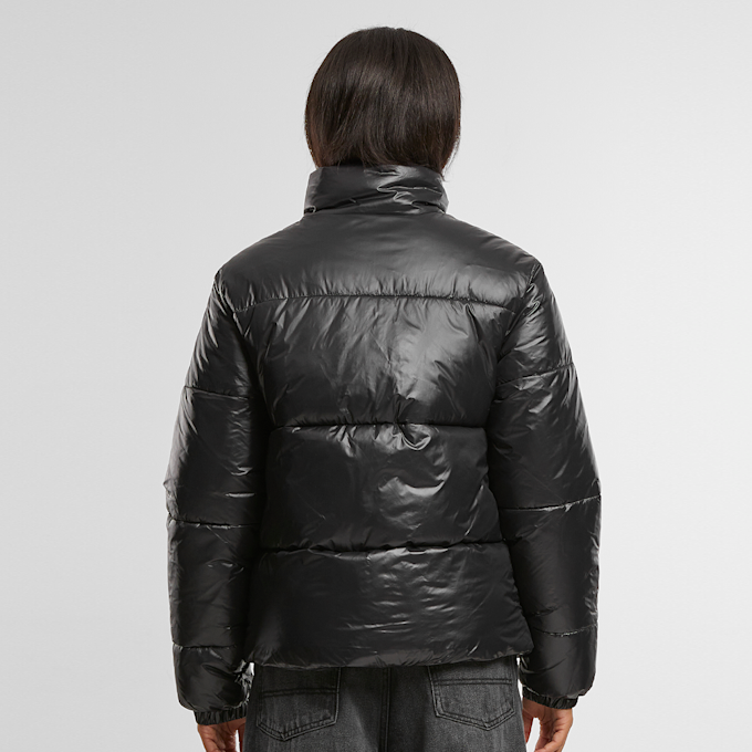 Urban Classics Ladies Recycled Short Shiny Puffer Jacket black zwart 33411 2