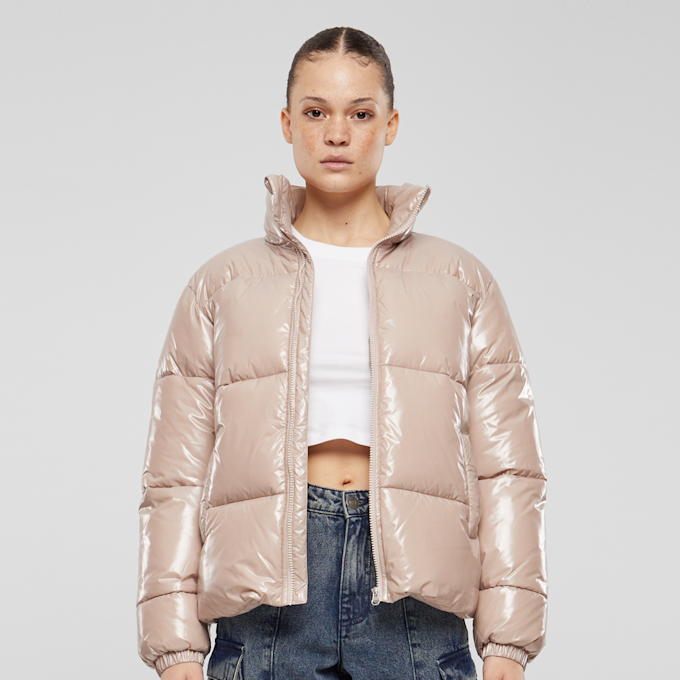 Urban Classics Recycled Short Shiny Puffer Jacket beige 33416 1