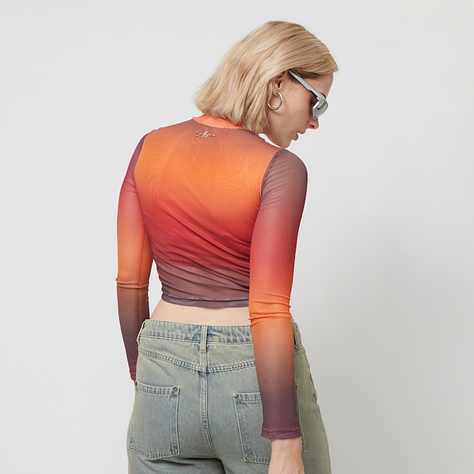 Sixth June Tie Dye Mesh Long Sleeve Crop Top multicolor 33431 2