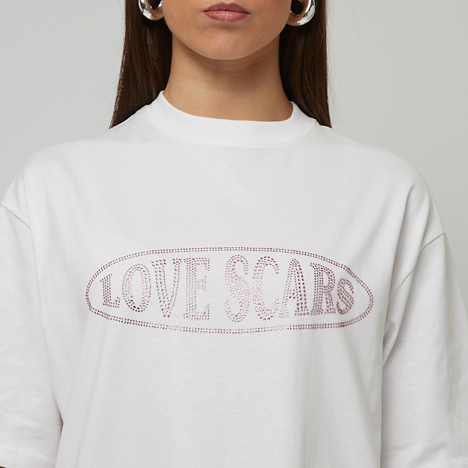 Love Scars Glitter Logo Tee bianco 46142 3