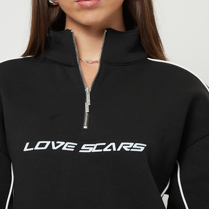 Love Scars Piping Half Zip Sweater noir 46133 3