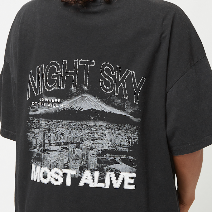 Pegador Sora Heavy Oversized Tee nero 41276 4