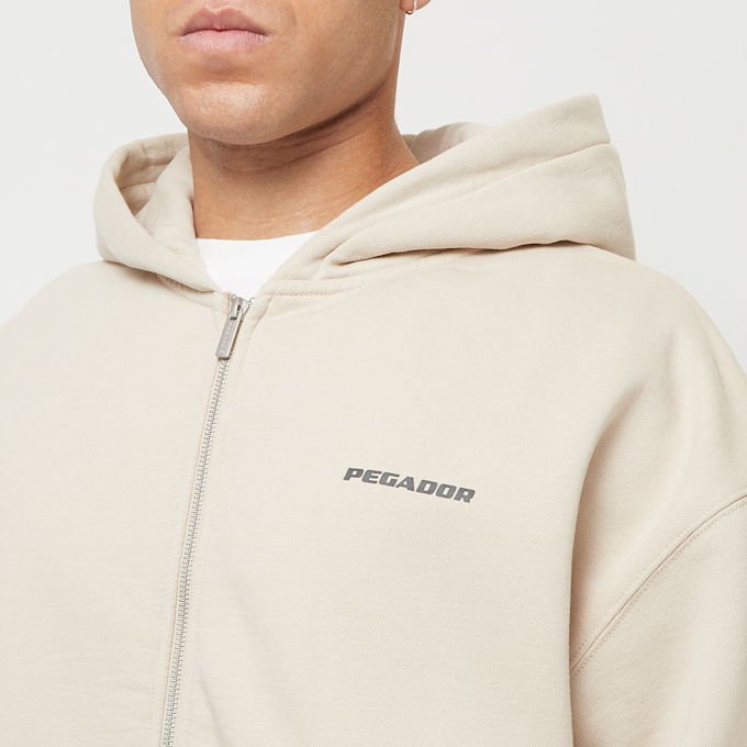 Pegador Colne Logo Oversized Sweat Jacket bež 44489 3