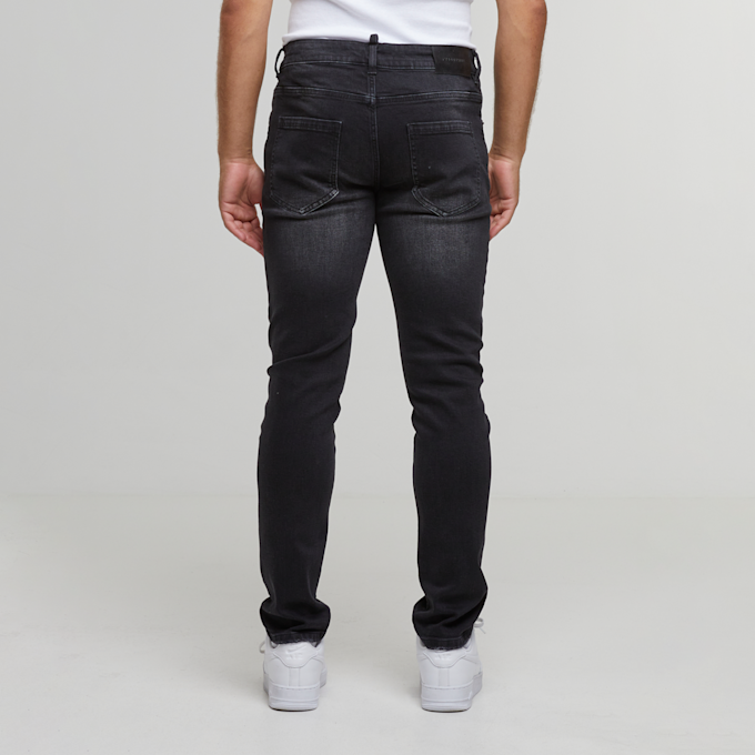 2Y STUDIOS Leonardo Ripped Slim Fit Jeans crna 44355 2