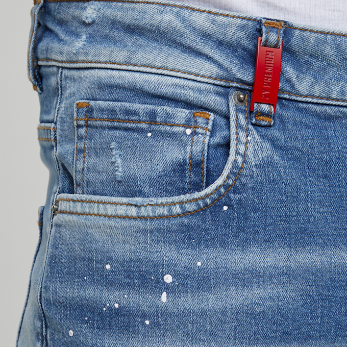 2Y STUDIOS Victor Ripped Slim Fit Jeans plava 44356 3