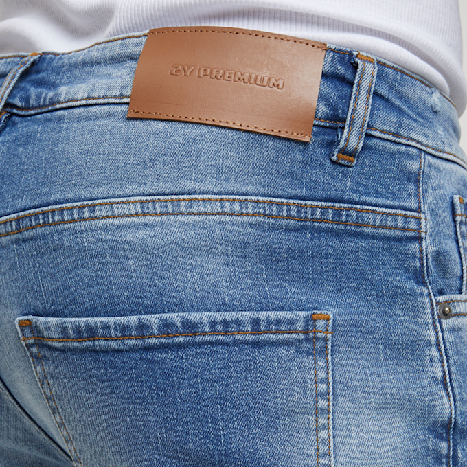 2Y STUDIOS Victor Ripped Slim Fit Jeans bleu 44356 4