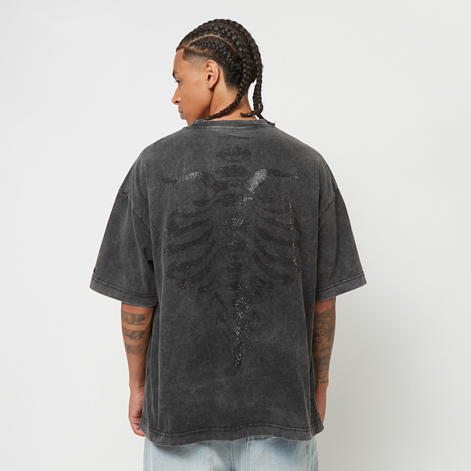 FAVELA Ribcage Rhinestone T-Shirt gris 41554 2