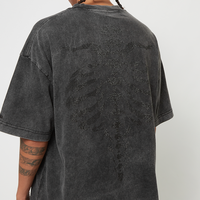 FAVELA Ribcage Rhinestone T-Shirt gris 41554 4