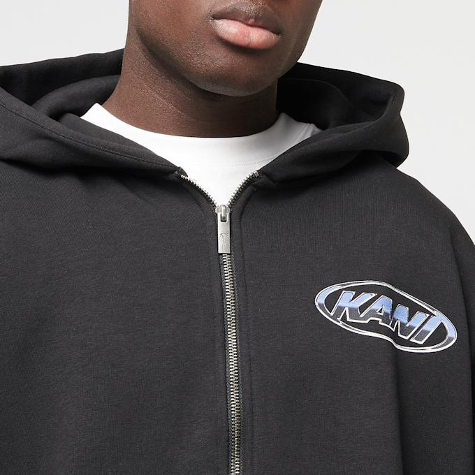 Karl Kani Woven Signature Chrome Zip Hoodie crna 45142 3
