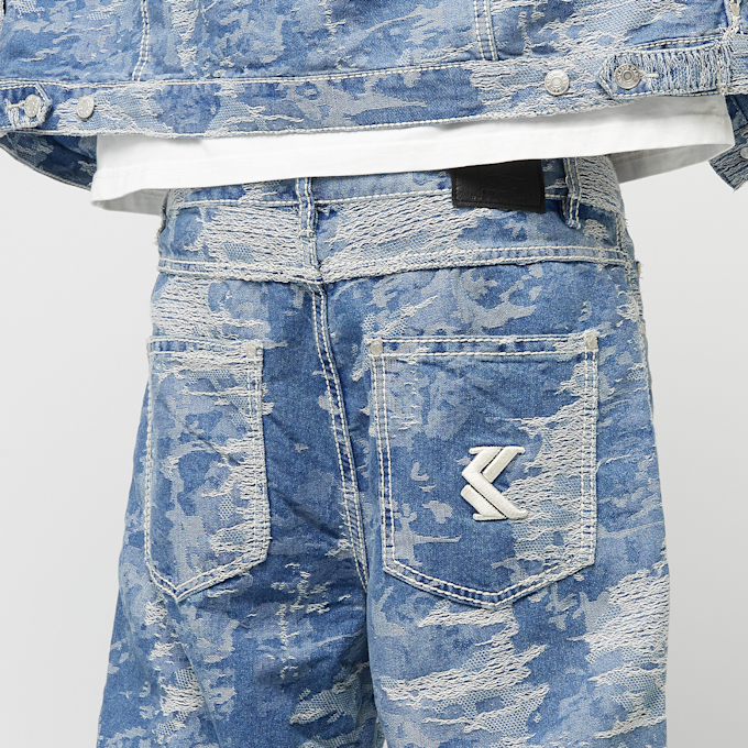 Karl Kani OG K Distress Camo Five Pocket Denim blu 45145 4