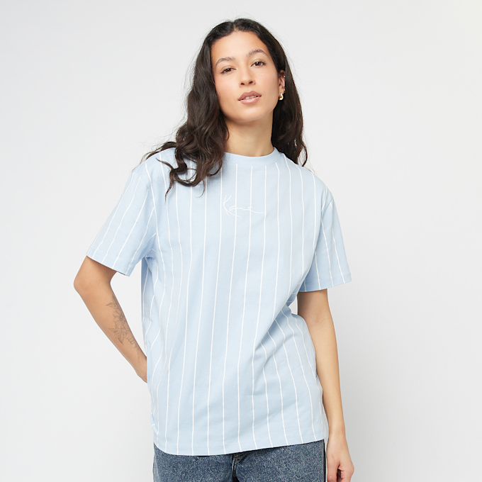 Karl Kani Small Signature Essential Pinstripe Oversized Tee blau 45128 1