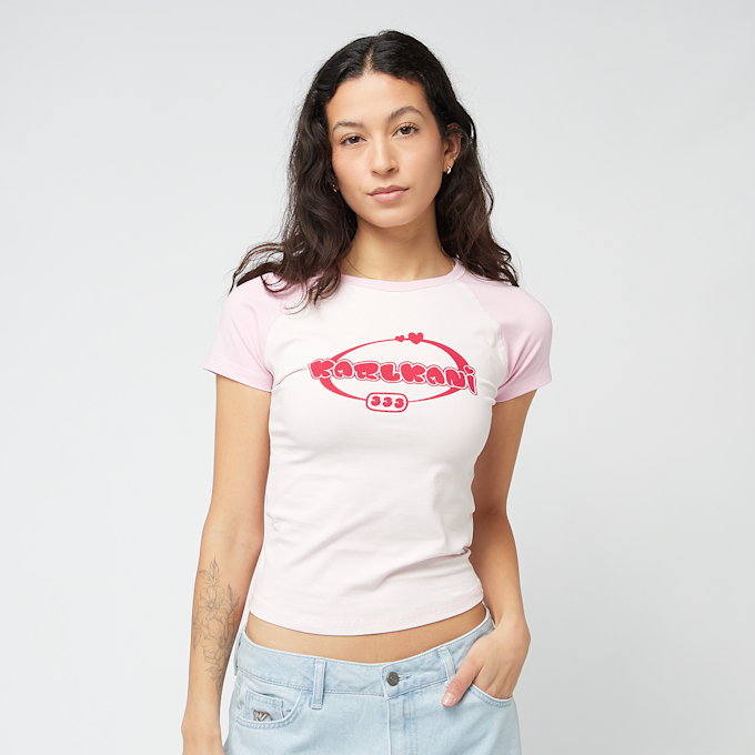 Karl Kani Woven Signature Heart Tiny Tee rosa  45094 1