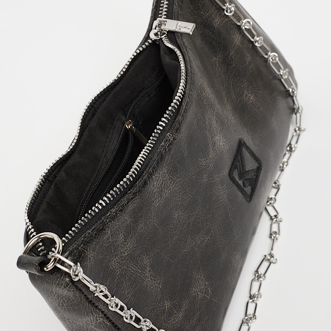 Karl Kani OG Crackle PU Knot Chain Shoulder Bag noir 45310 5