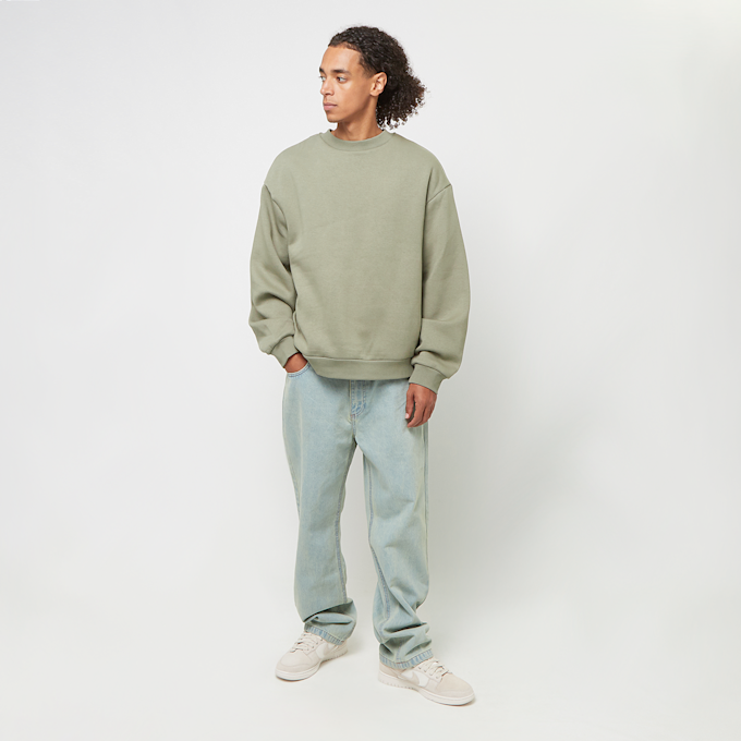Urban Classics Fluffy Crewneck paleolive groen 40709 3