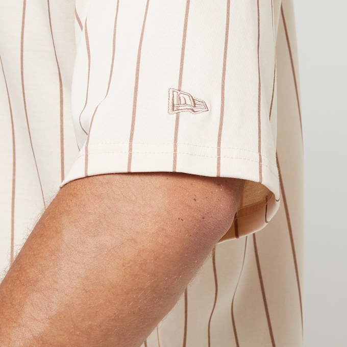 New Era Pinstripe Oversized Tee bež 45034 4