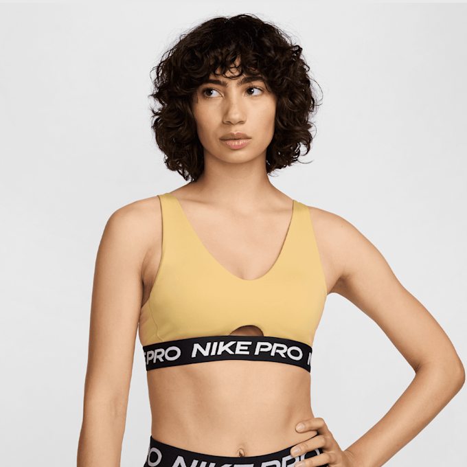 Nike Pro Indy Plunge Bra Sportswear jaune 40475 1
