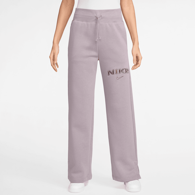 Nike Sportswear Phoenix Fleece High-Rise Logo Wide Pants ljubičasta 45218 1