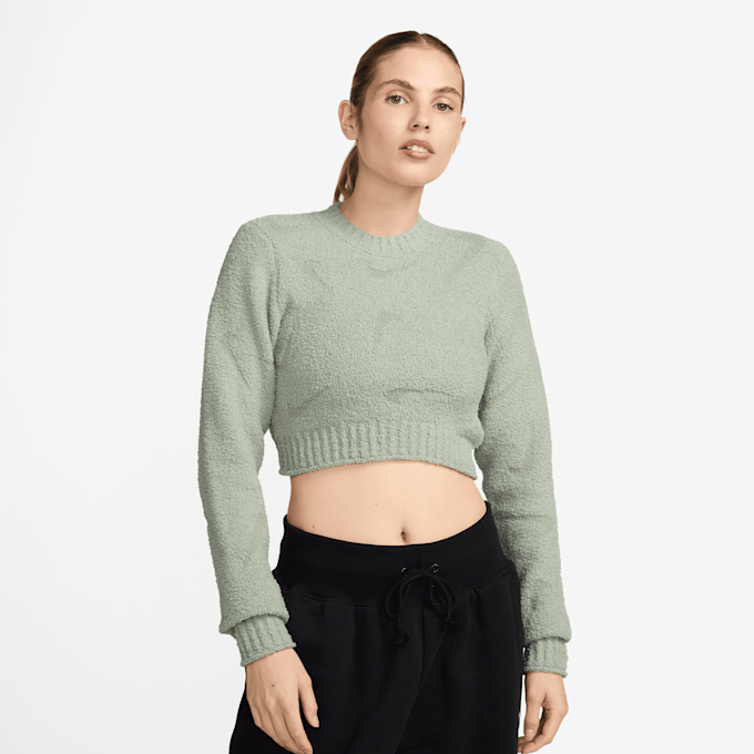 Nike Sportswear Phoenix Bouclé Long Sleeve Top vert 40422 1