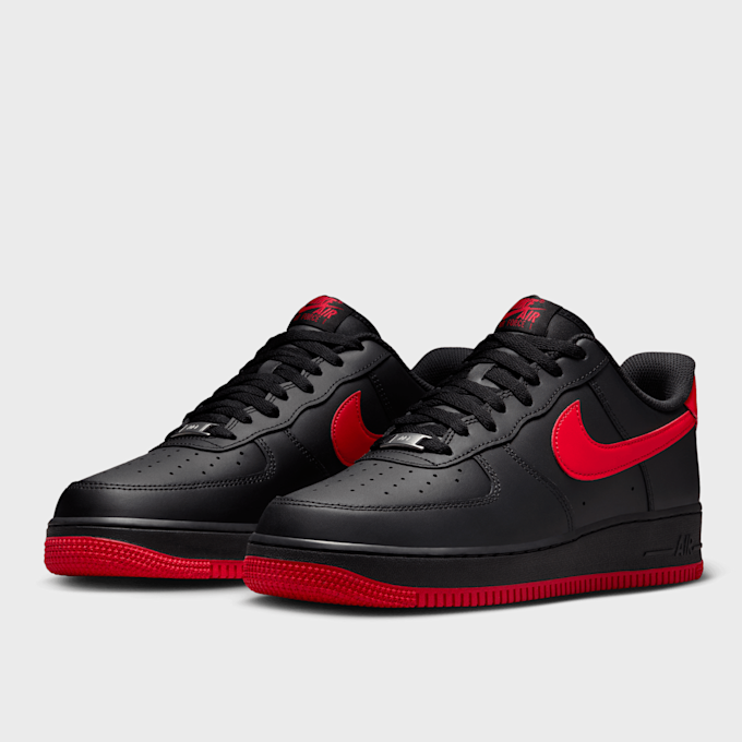 Nike Air Force 1'07 black/university red/black negro 40054 4