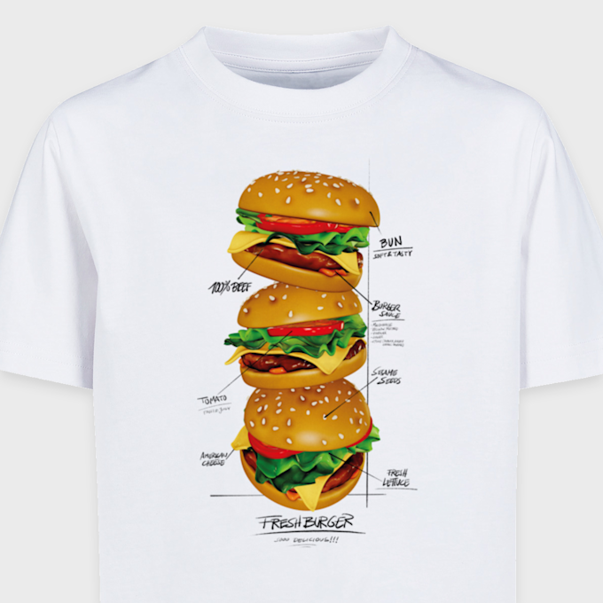 Mister Tee - Kids Triple Burger Tee blanc 41701 3