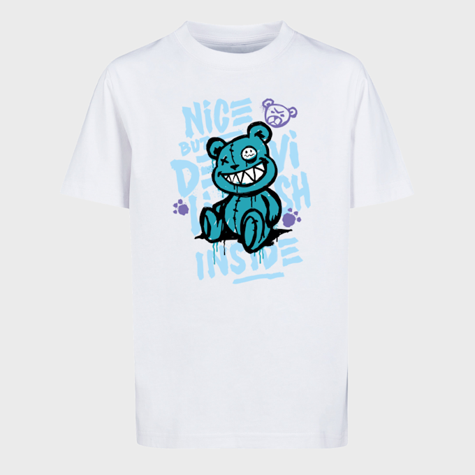 Mister Tee - Kids Nice But Devilish Tee blanc 41767 1