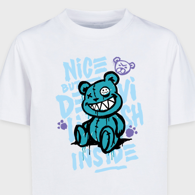 Mister Tee - Kids Nice But Devilish Tee blanc 41767 3