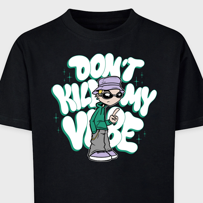 Mister Tee - Kids Don't Kill My Vibe Tee zwart 41771 3