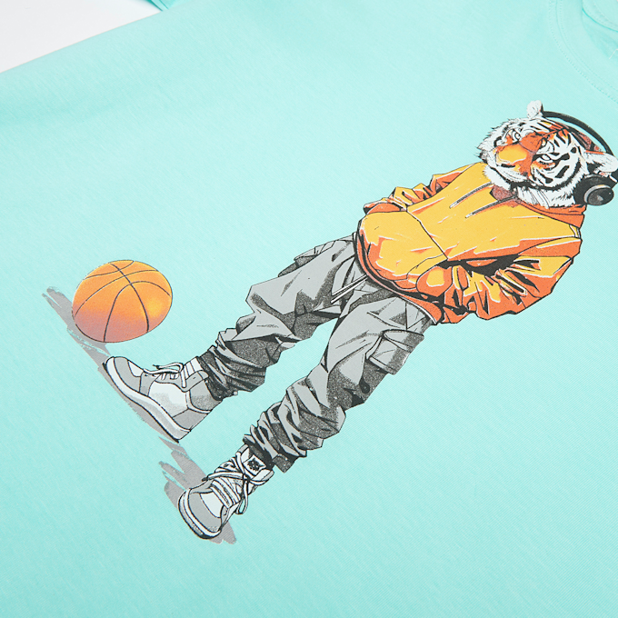 Mister Tee - Kids Tiger Sports Tee türkis 41775 3