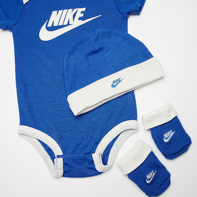 Nike Hat, Bodysuit & Booties Set (3 Piece) blauw 45722 4