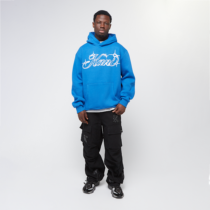Karl Kani WOVEN SIGNATURE KANI ICY SPRAY HOODIE blue plava 44568 4
