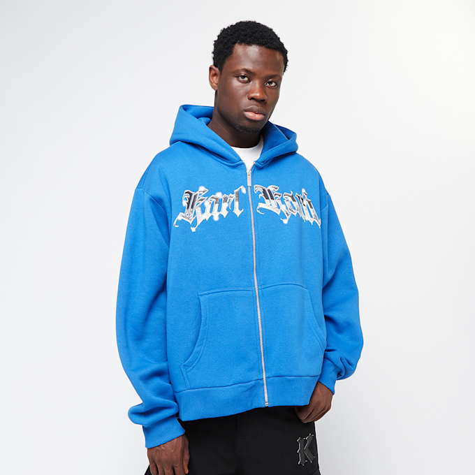 Karl Kani WOVEN SIGNATURE KANI OLD ENGLISH CHROME FULL ZIP HOODIE blue azul 44501 1