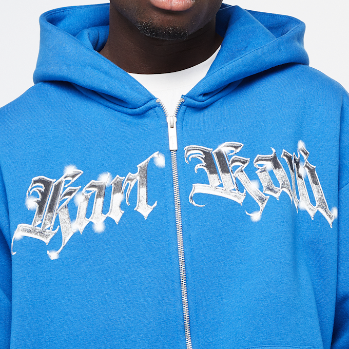 Karl Kani WOVEN SIGNATURE KANI OLD ENGLISH CHROME FULL ZIP HOODIE blue azul 44501 3