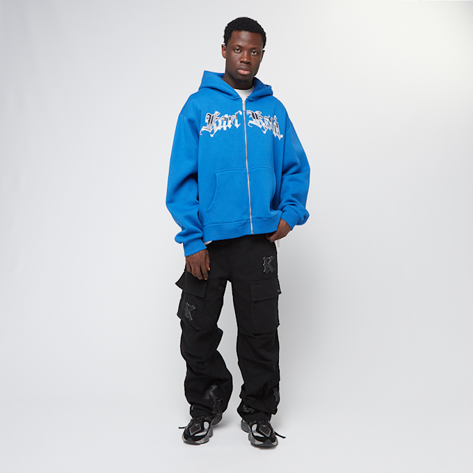 Karl Kani WOVEN SIGNATURE KANI OLD ENGLISH CHROME FULL ZIP HOODIE blue azul 44501 4