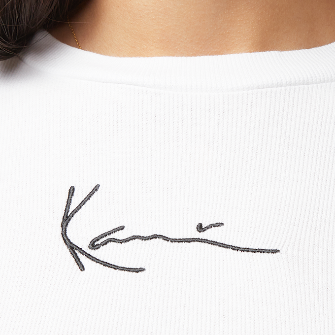 Karl Kani Small Signature Short Rib Longsleeve branco 40206 3