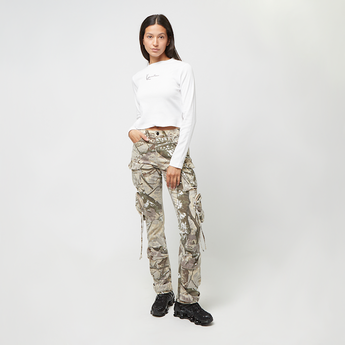 Karl Kani Small Signature Short Rib Longsleeve branco 40206 4