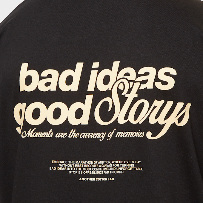 Another Cotton Lab Bad Ideas Good Storys Oversize T-Shirt schwarz 40224 4