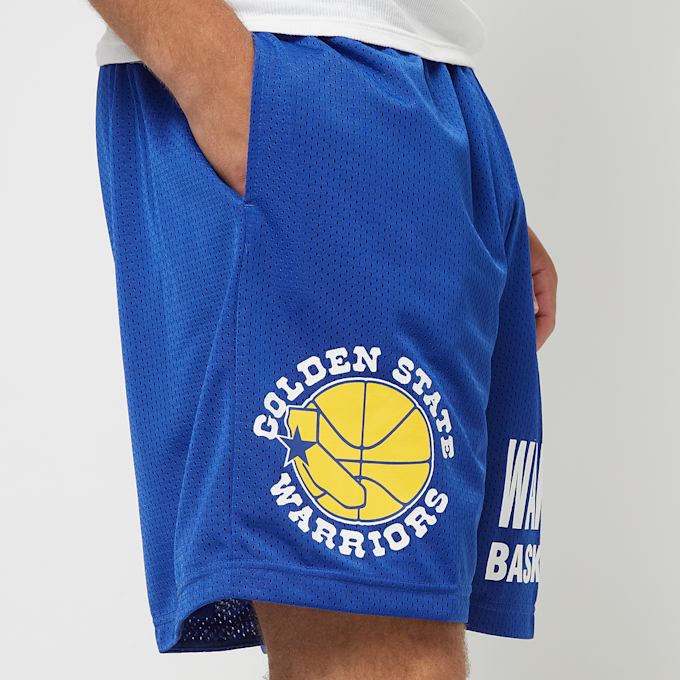 Mitchell & Ness NBA Gameday Mesh 7"Shorts Vintage Logo Golden Warriors blau 40241 4