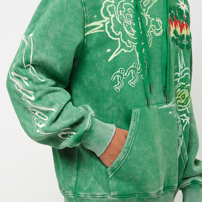 Smoke Rise Rhinestone Dystopia Hoodie verde 40403 4