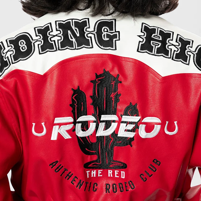 Smoke Rise Relaxed Rodeo Cropped Jacket rojo 40361 4