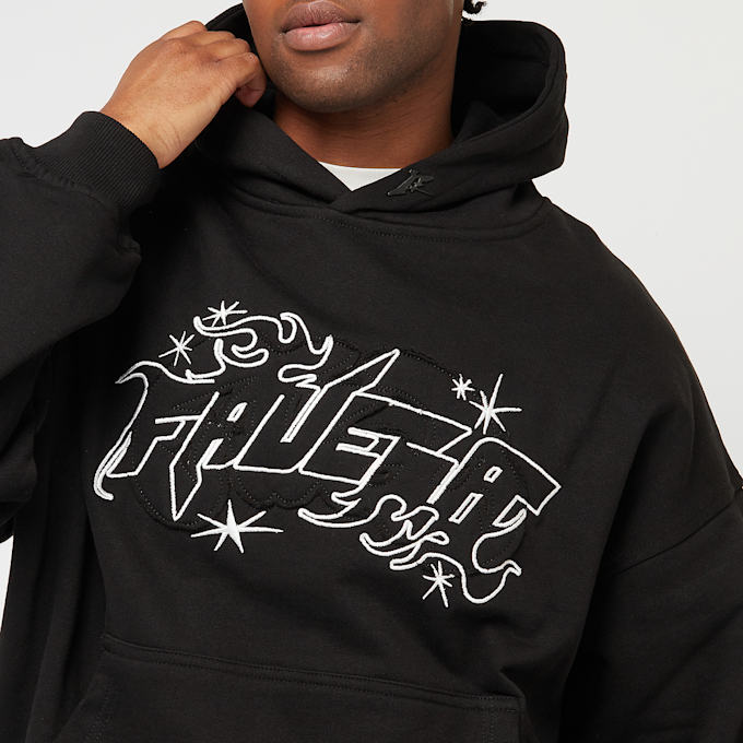 FAVELA Fabric Patch Embroidery Black Hoodie crna 40414 3
