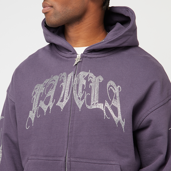FAVELA Ribcage  Rhinestone Plum Frontzip lila 40389 3