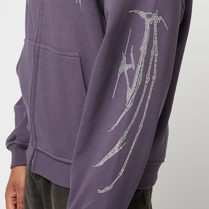 FAVELA Ribcage  Rhinestone Plum Frontzip lila 40389 4