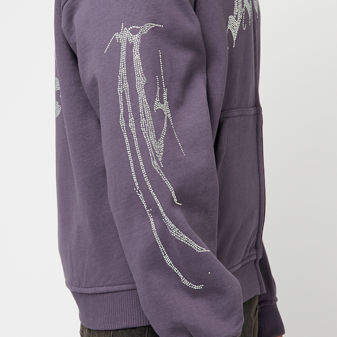 FAVELA Ribcage  Rhinestone Plum Frontzip violeta 40389 6